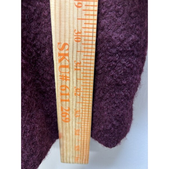 Guess Women’s Wool Coat Red Wine Double Breasted Walder Buttons Lined Long Sz XL - Picture 7 of 15